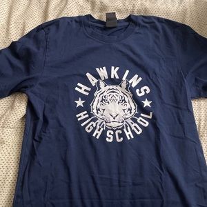 NIKE stranger things short sleeve dark blue t shirt